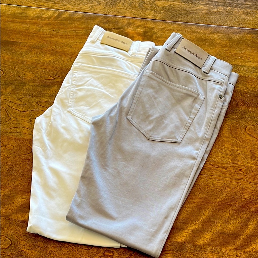 White and Gray Pants Set of 2